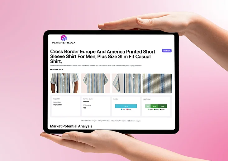A sample product validation report preview for a TikTok Shop product idea